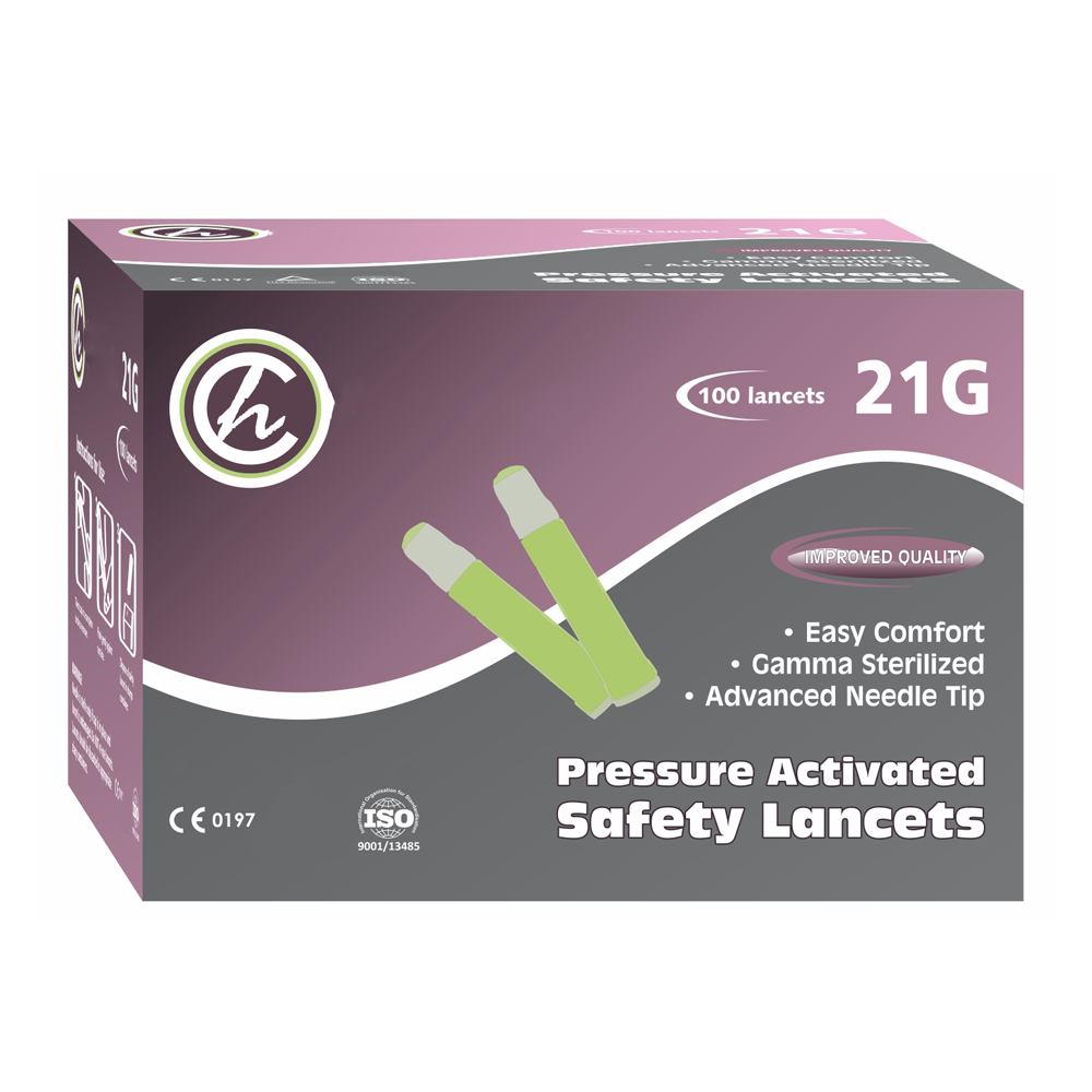 Lancets Safety 21G– 100s