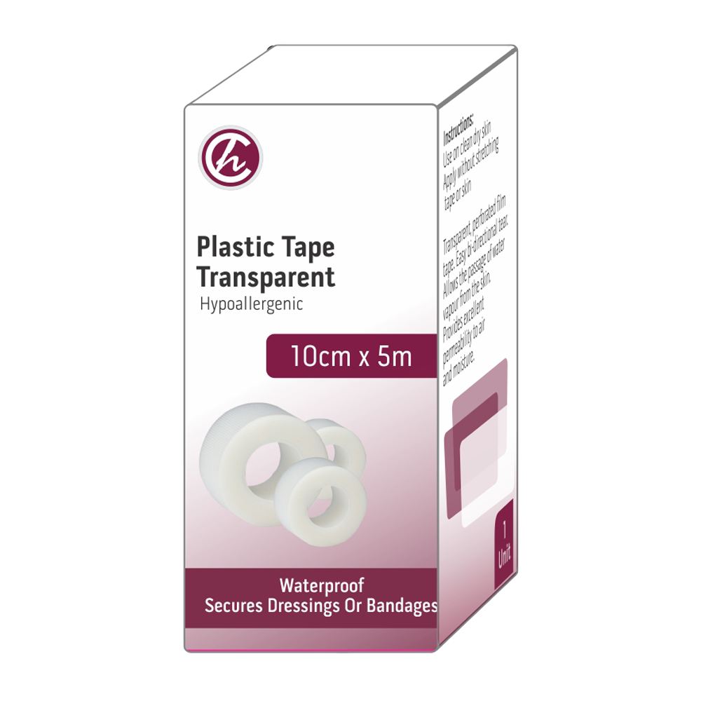 Plastic Tape Transparent 10cm x 5m – Singles