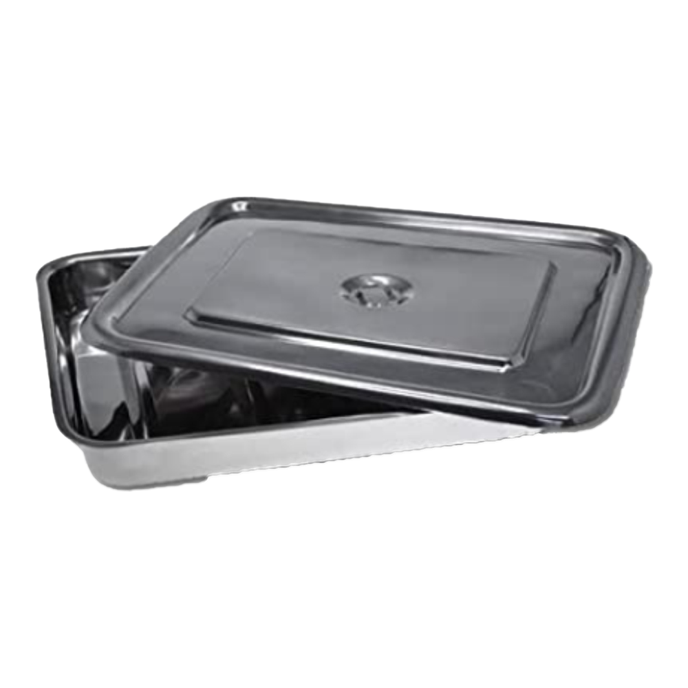 Instrument Tray Stainless steel with Cover 24x16x5cm