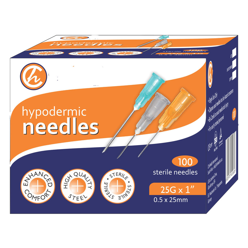 Needles 25G Hypodermic 1 inch (0.50x25mm)