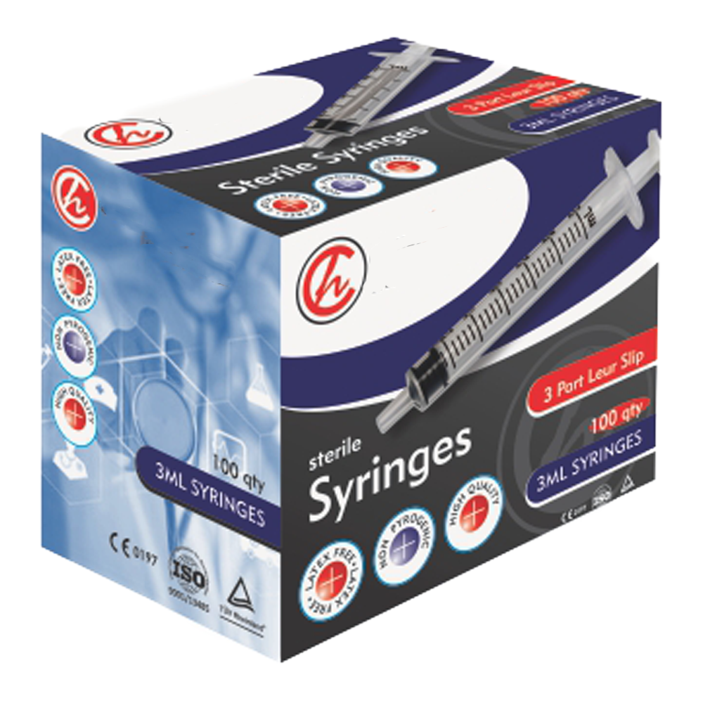 Syringe 3ml 3 Part L/Slip