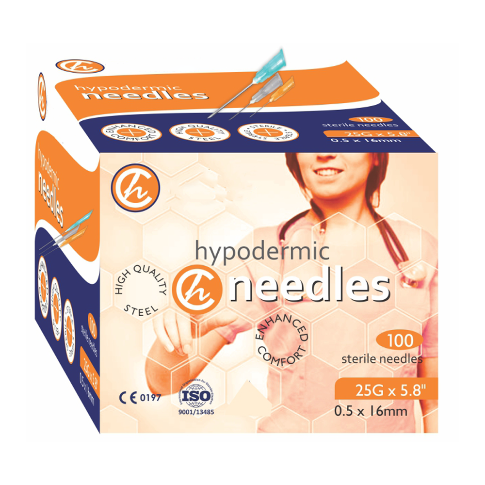 Needles 25G Hypodermic X 5/8″ (50X16)