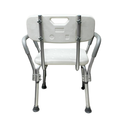 Shower Chair with Back Support – Aluminium