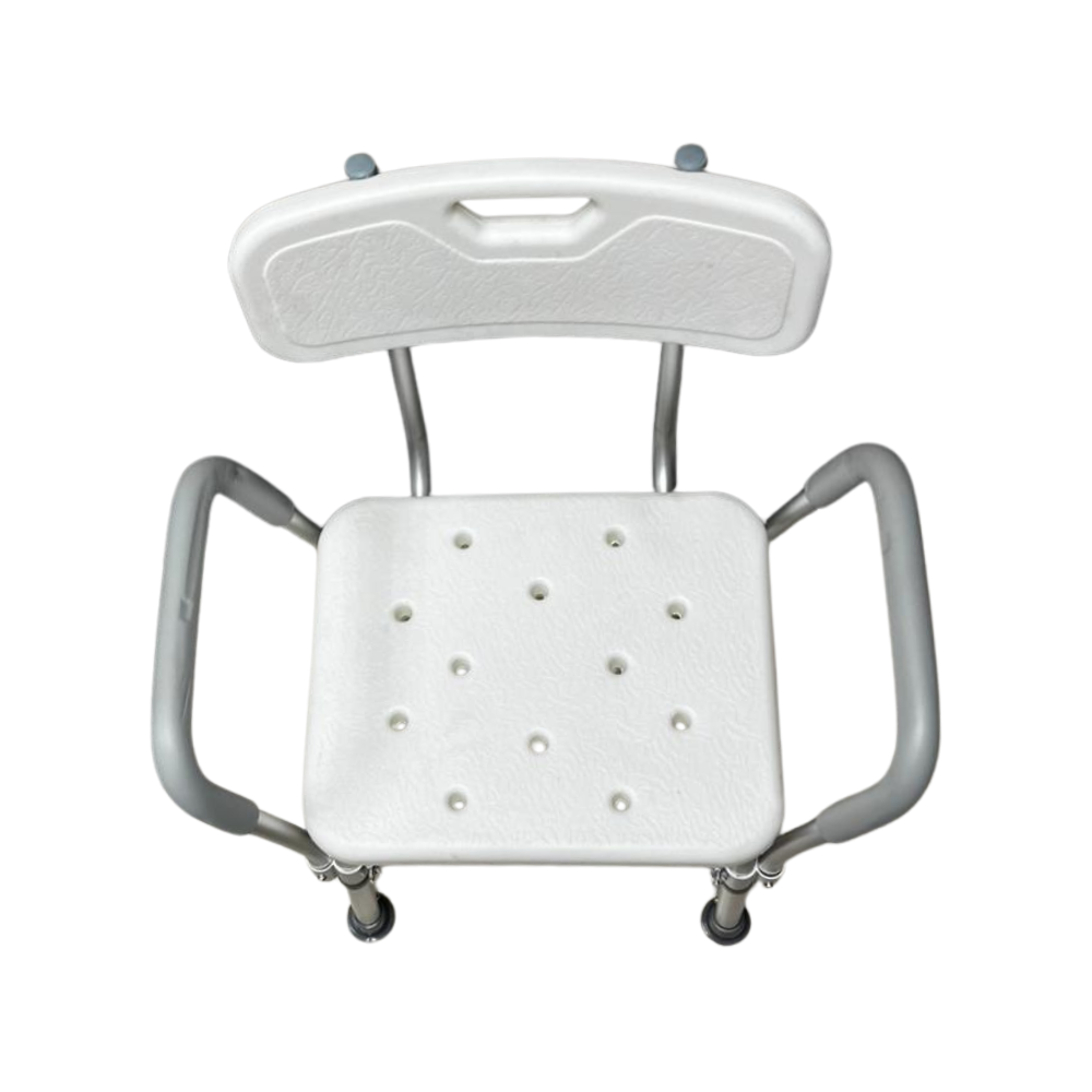 Shower Chair with Back Support – Aluminium