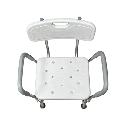 Shower Chair with Back Support – Aluminium