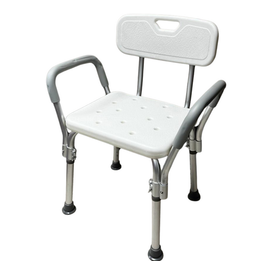 Shower Chair with Back Support – Aluminium