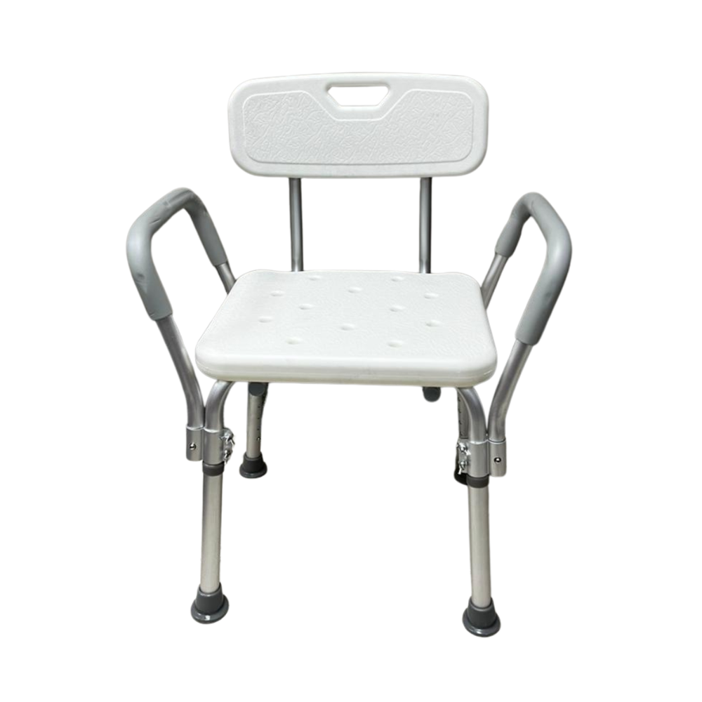 Shower Chair with Back Support – Aluminium
