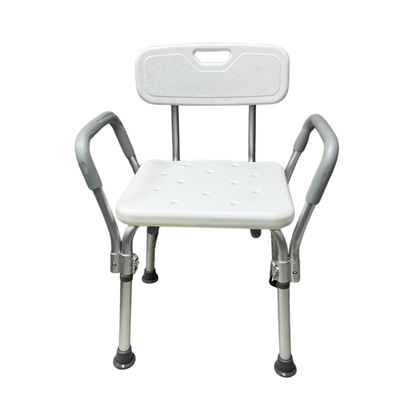 Shower Chair with Back Support – Aluminium