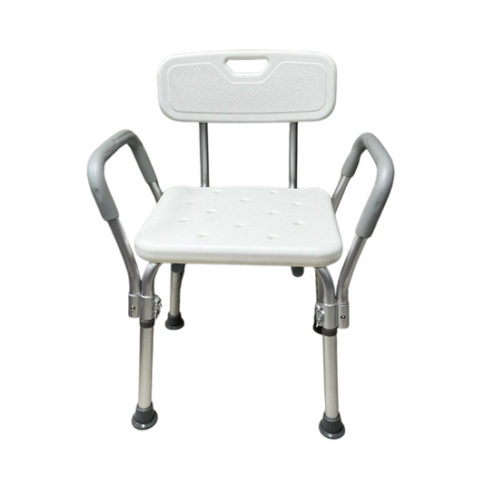 Shower Chair with Back Support – Aluminium
