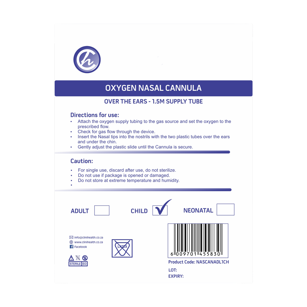 Oxygen Nasal Cannula – Child