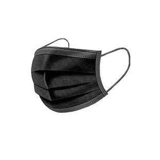 Face Masks 3ply Disposable Black – 50s