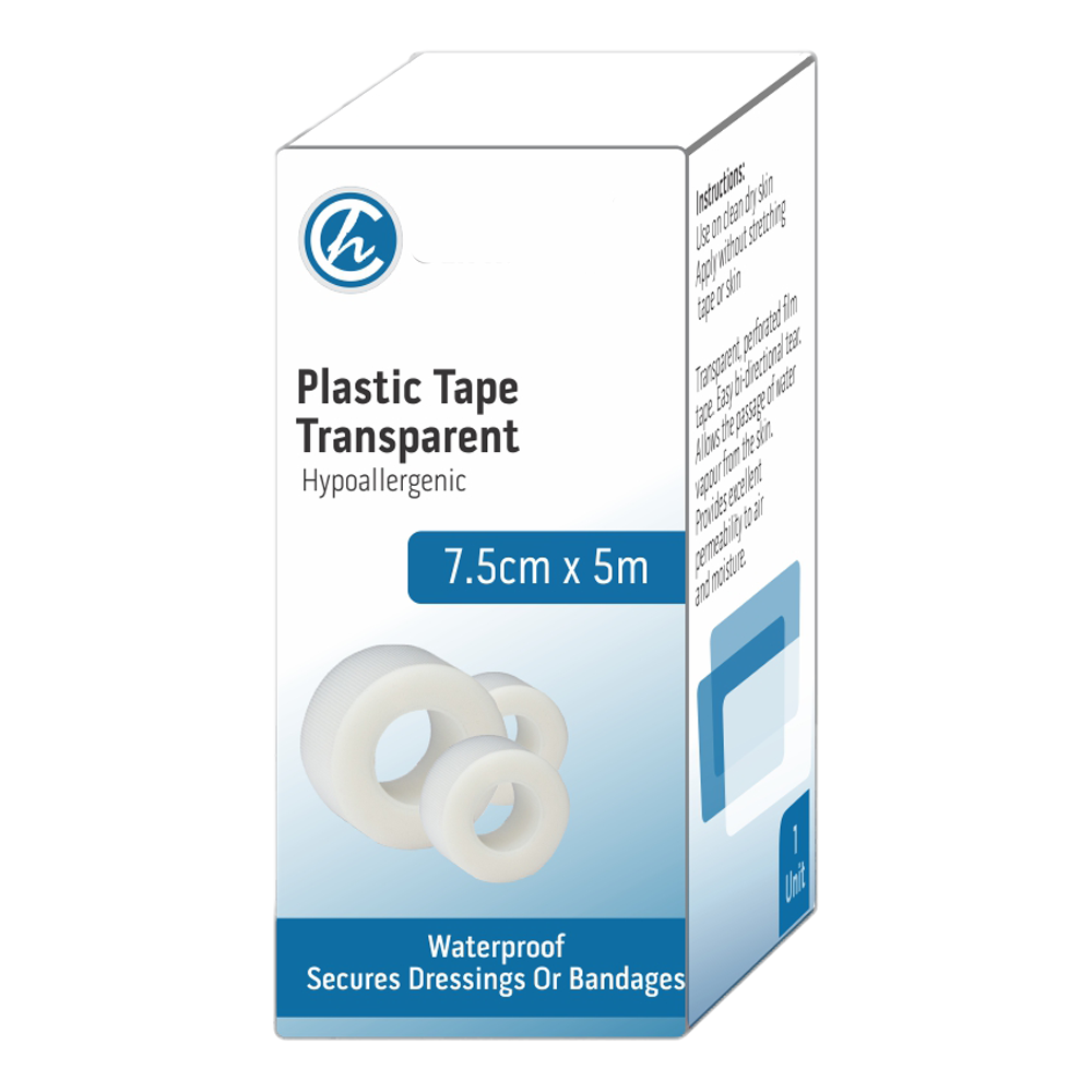 Plastic Tape Transparent 7.5cm x 5m – Singles