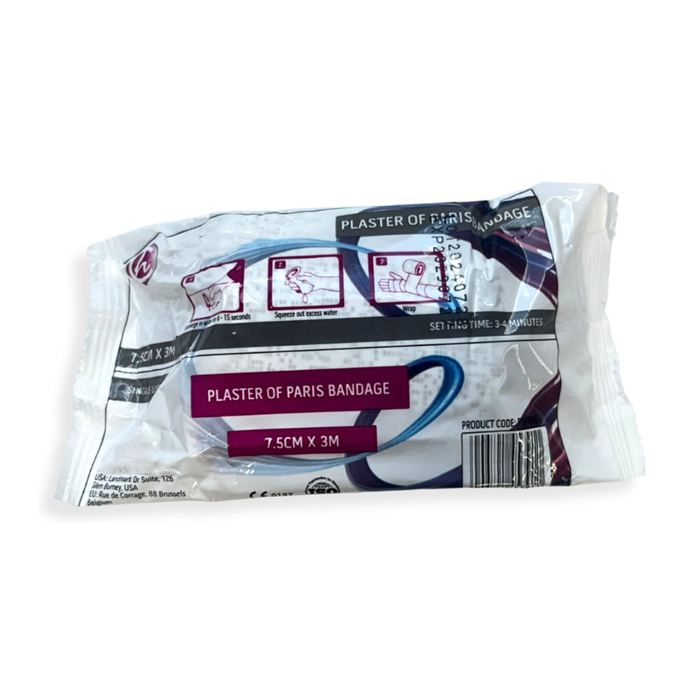 Plaster of Paris Bandage 7.5cm x 3m- 12s- 12s