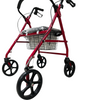 Rollator 4 Wheel with 6″ Wheels Solid Castor – Aluminium