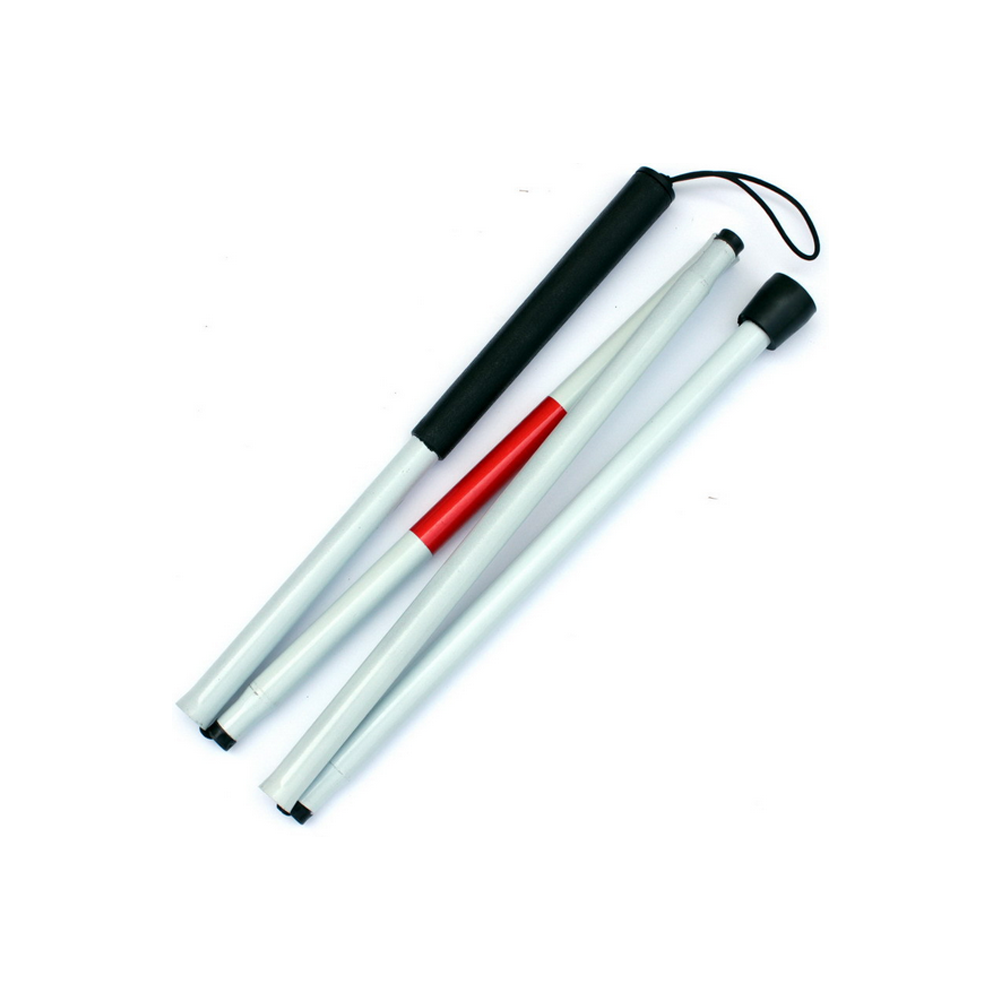 Mobility Folding White Cane for Vision Impaired and Blind People 123cm 4-sections