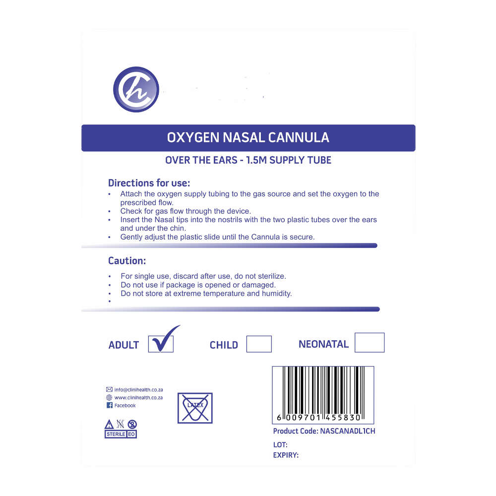 Oxygen Nasal Cannula – Adult