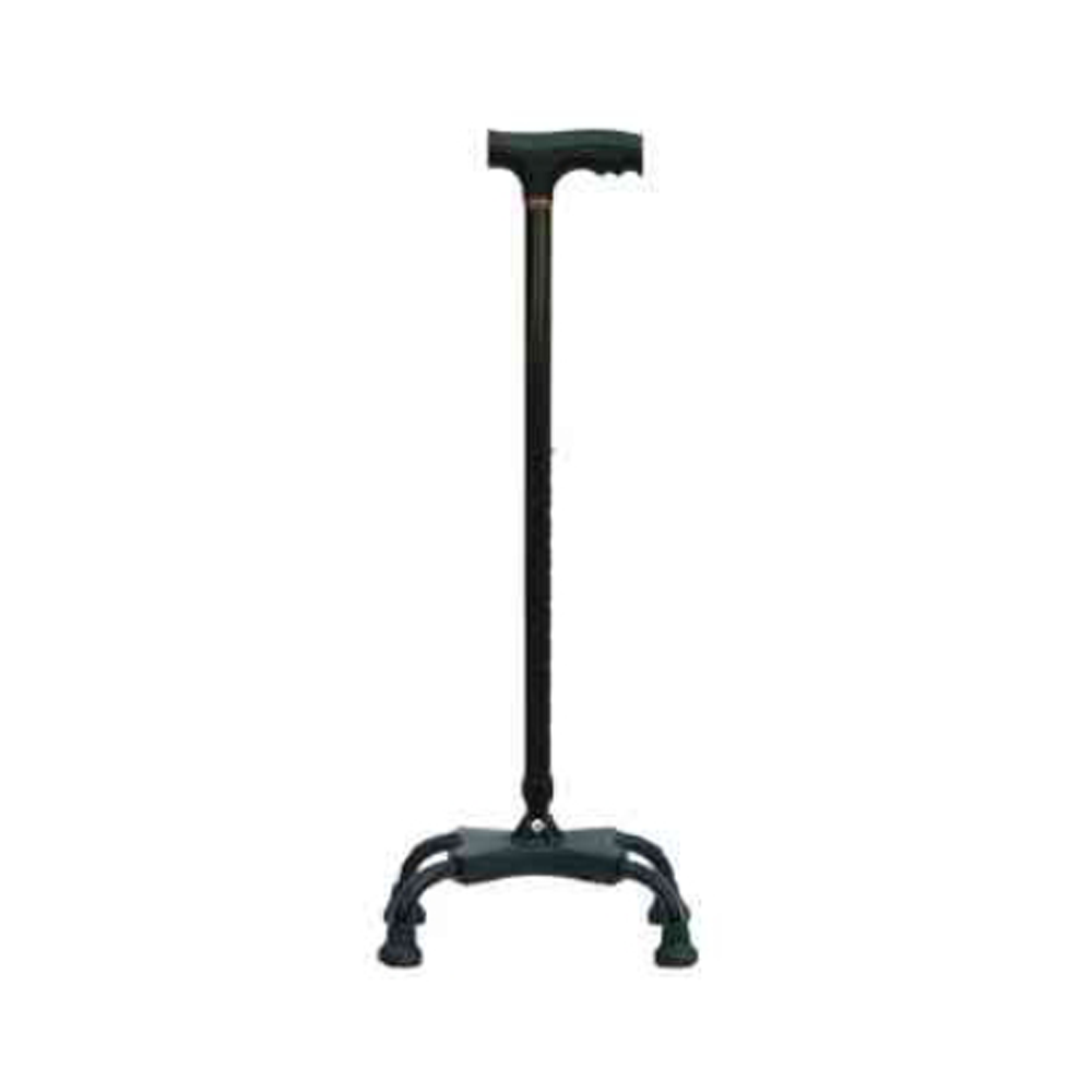 Walking Stick Quadripod Extra Length Black