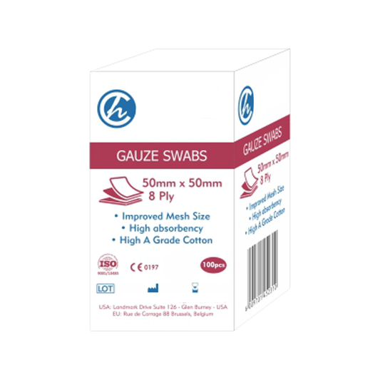 Gauze Swabs 50x50mm 8 ply – 100s