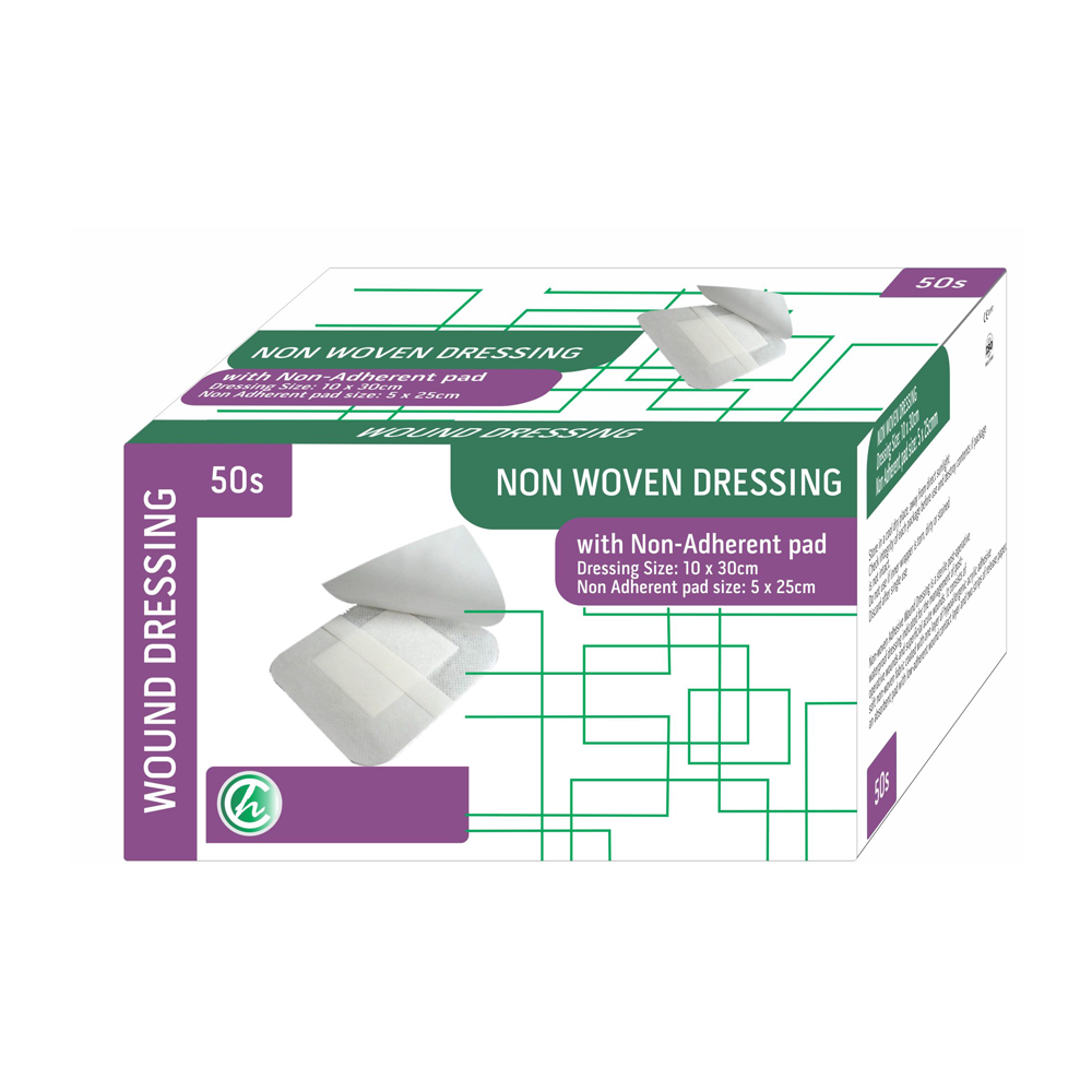 Dressing Non-Woven with Pad 10x30cm- 50s