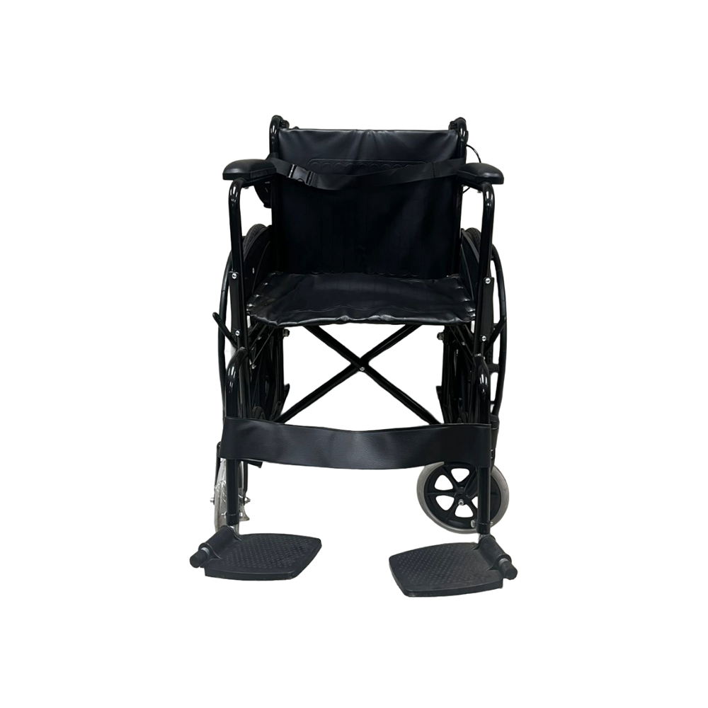 Wheelchair with fixed armrest – Black