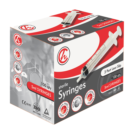 Syringe 5ml 3 Part L/Slip – 100s