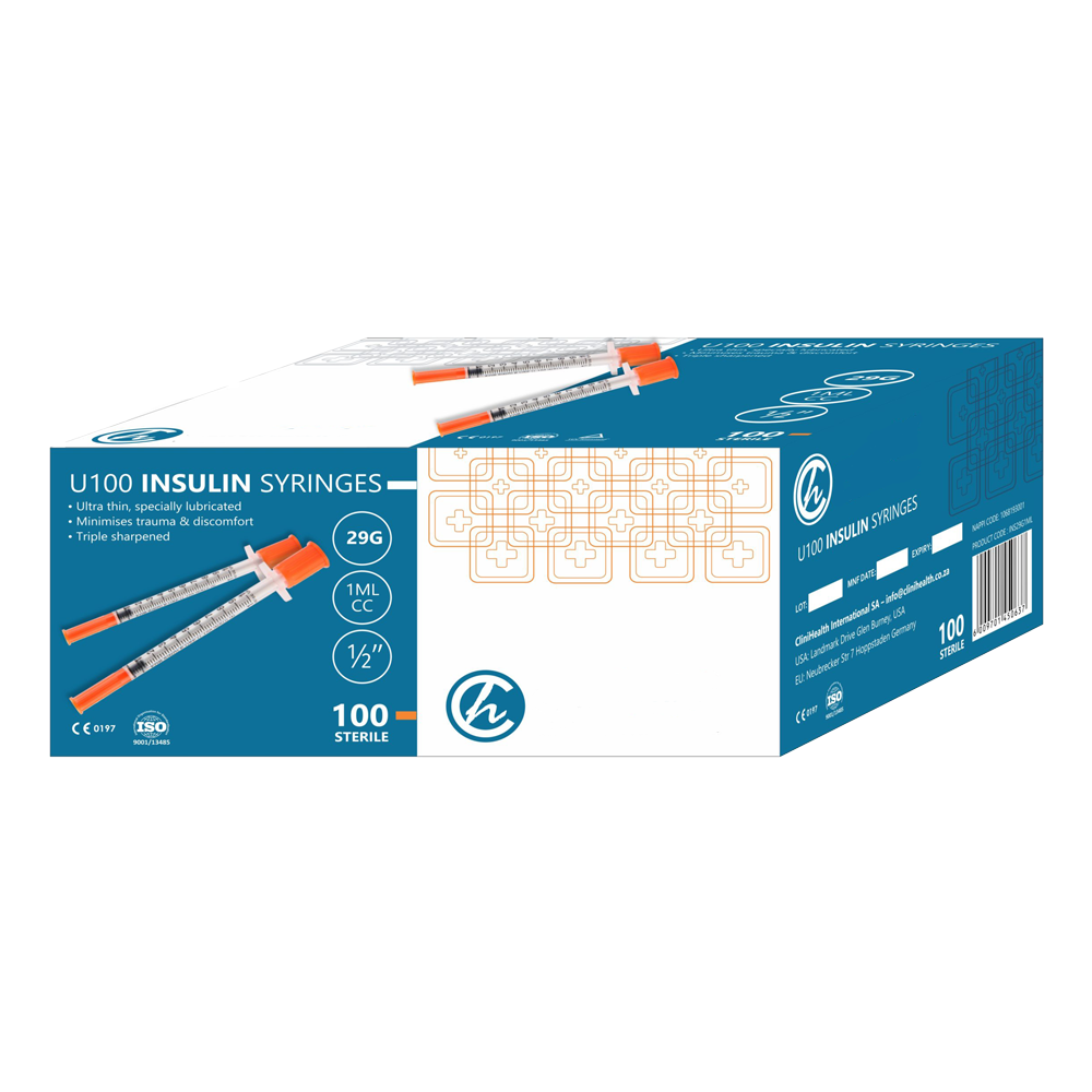 1ml Syringe with 29G – 100s