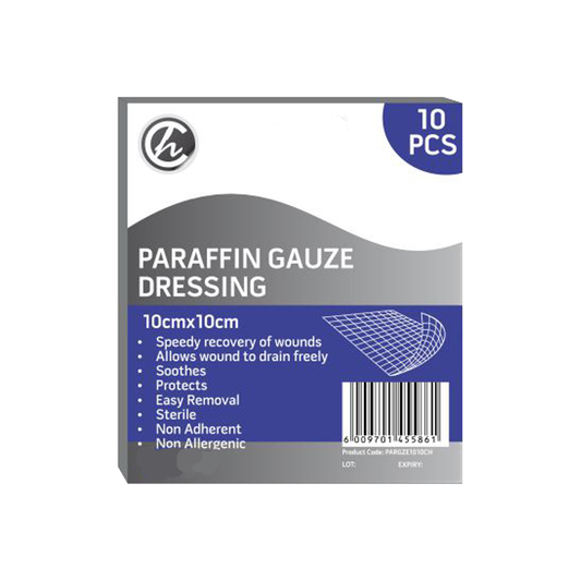 Paraffin Gauze 10cmx10cm – 10 in a Pouch