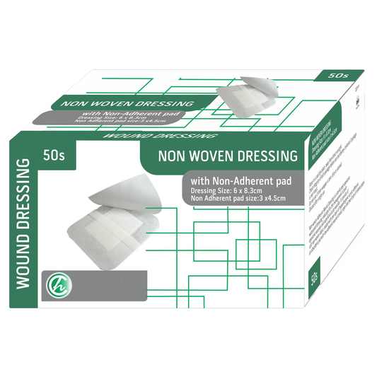 Dressing Non-Woven with absorbent pad 6 x8.3cm – 50s