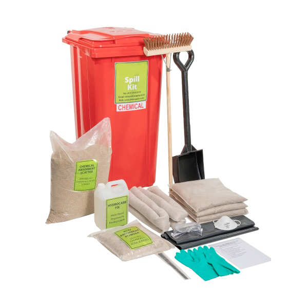 240l Chemical Wheelie Bin Spill Kit