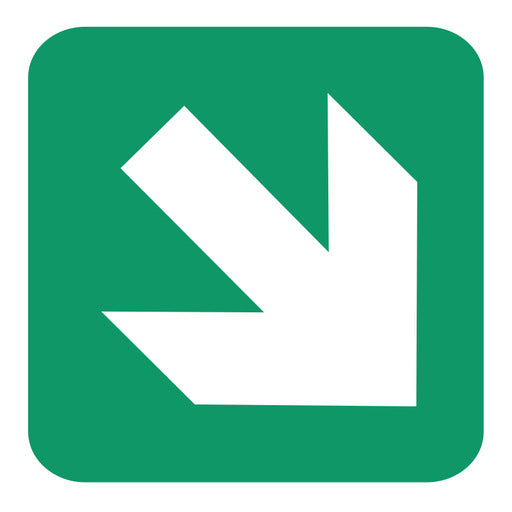Green Diagonal Arrow - 19x19cm
