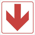 Red Arrow Sign - 29x29cm