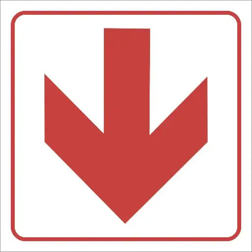 Red Arrow Sign - 29x29cm