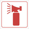 Red Air-Horn Sign - 29x29cm