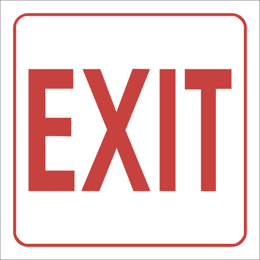 Red Exit Sign - 29x29cm