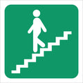 Green Going Down Stairs Left Sign - 29x29cm