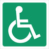 Green Wheelchair Sign - 29x29cm