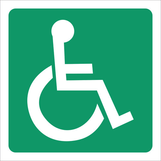 Green Wheelchair Sign - 29x29cm